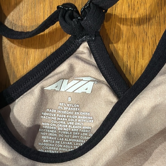 Avia & Atletic works workout set. Size small. Black and white shorts, tan top - Picture 4 of 6